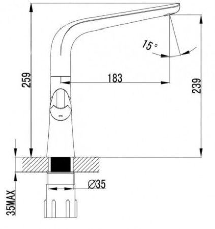 Cмеситель для мойки Kaiser Suer 46133