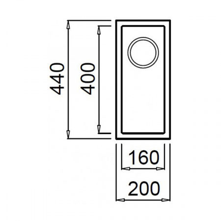 Кухонная мойка Elleci Quadra 50 Undermount G40 Nero LGQ05040BSO