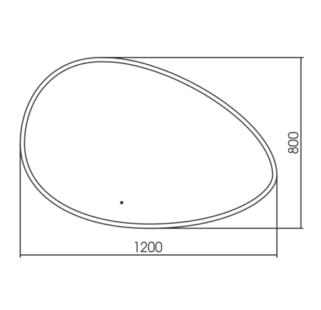Зеркало AZARIO OMEGA 1200х800 c подсветкой и диммером, бесконтактный сенсор (LED-00002557)
