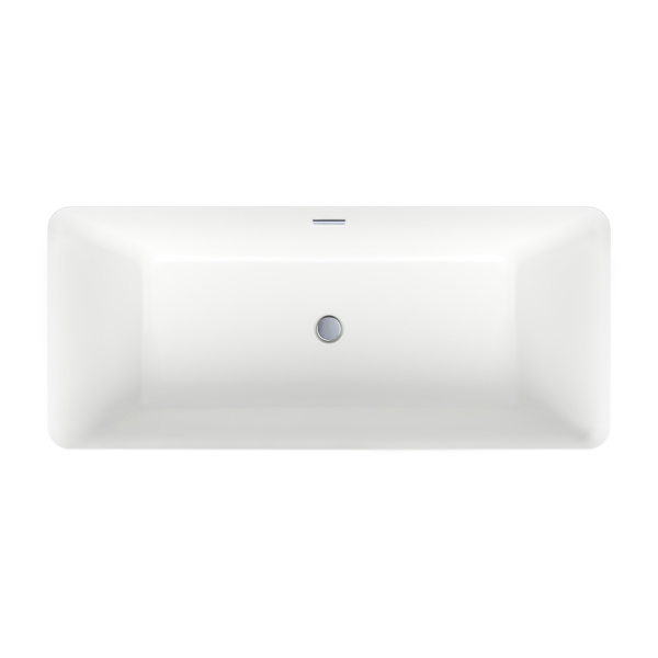 Акриловая ванна в наборе 4 в 1: отдельностоящая ванна, ножки, экран, слив-перелив Wellsee DeSire 231503001