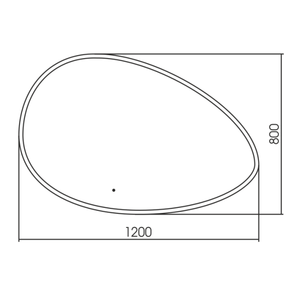 Зеркало AZARIO OMEGA 1200х800 c подсветкой и диммером, бесконтактный сенсор (LED-00002557)