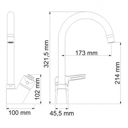 Смеситель для мойки Wasserkraft Ruhr 24407