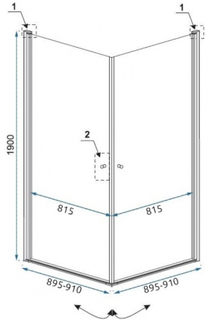 Душевой уголок Rea EASY SPACE 90x90 REA-K5412