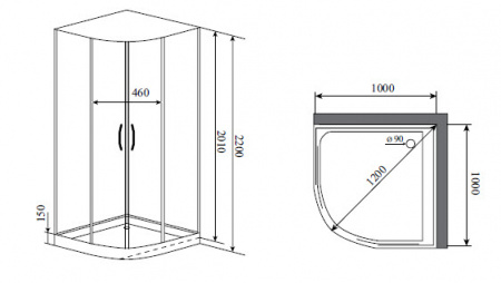 Душевая кабина Timo Premium IMPI 100x100x220