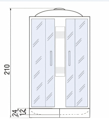 Душевая кабина River NARA 90/24 MT 900х900х2100мм