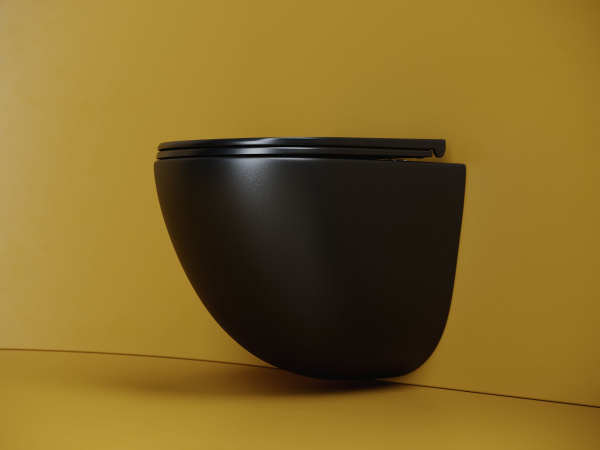 Подвесной унитаз Vogue безободковый, смыв торнадо CERAMICANOVA CN4008TMB