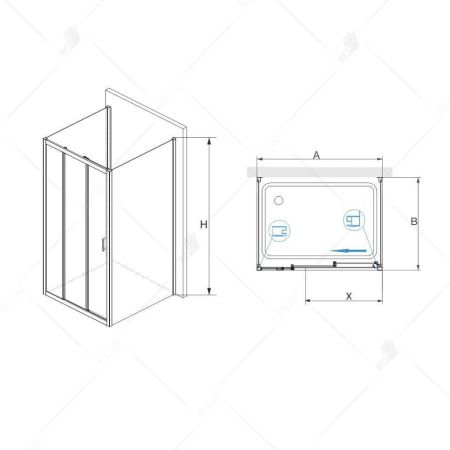 Душевой уголок RGW PA-73 (PA-13 + Z-050-2) 060873177-011 стекло прозрачное 170х70