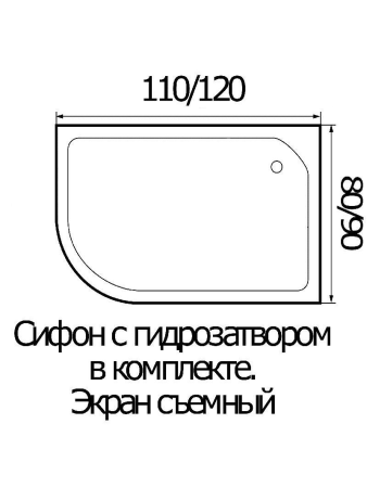 Душевой поддон Wemor WEMOR 120/90/15 R