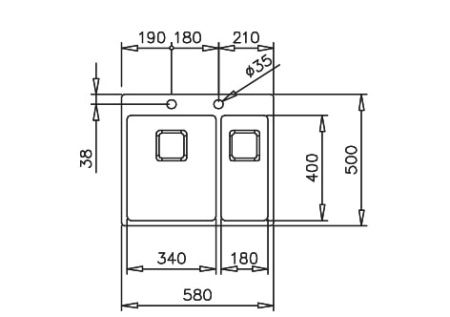 Кухонная мойка ТЕКА FORLINEA RS15 2B 580 115030013