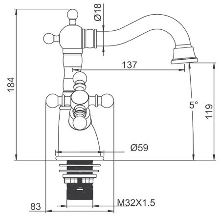 Смеситель для раковины Gappo G1389