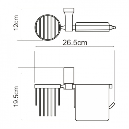 Держатель туалетной бумаги и освежителя WasserKRAFT Lopau K-6059