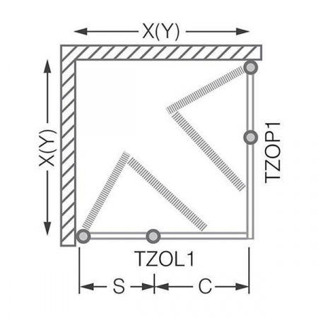 Душевая дверь Roltechnik Tower Line TZOL1 90 хром прозрачный 737-900000L-00-02