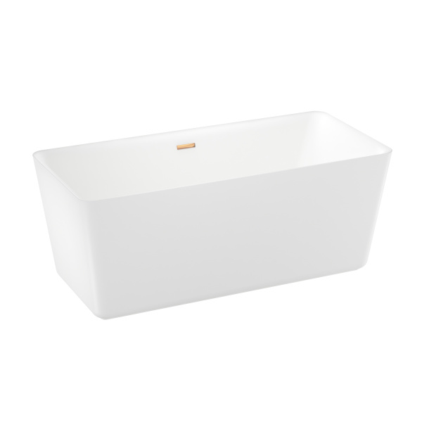 Акриловая ванна в наборе 4 в 1: отдельностоящая ванна, ножки, экран, слив-перелив Wellsee DeSire 231502004