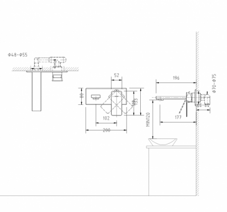 Смеситель Bravat Phillis P69183C-ENG