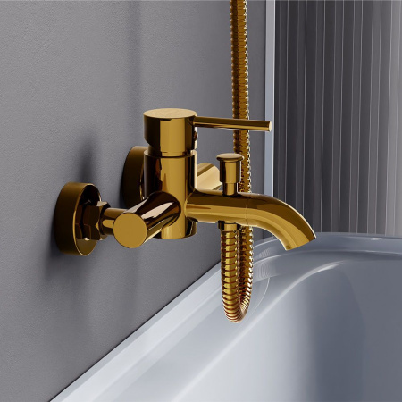 361000600 Scandinavian Pure, Смеситель для ванны и душа AM.PM, золото