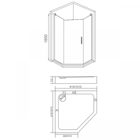 Душевой уголок Good Door PANDORA PNT-TD-100-T-CH