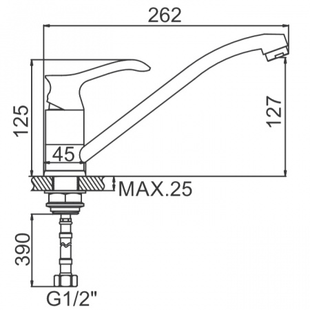 Смеситель для мойки Ledeme H41 L4941