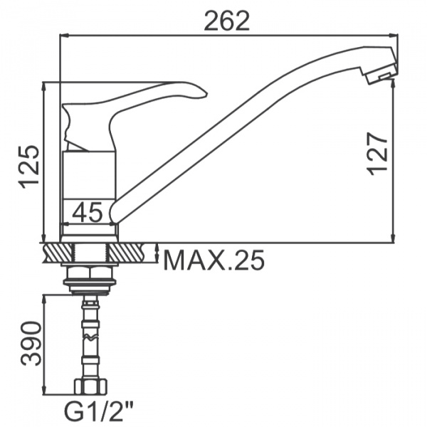 Смеситель для мойки Ledeme H41 L4941