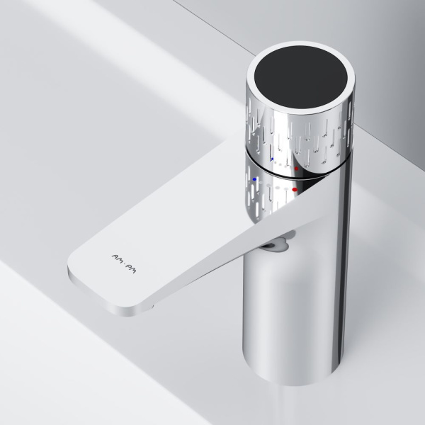 F90A02400 Gem Смеситель для умывальника AM.PM с индикацией температуры, хром.