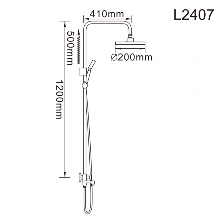 Душевая стойка со смесителем Ledeme L2407