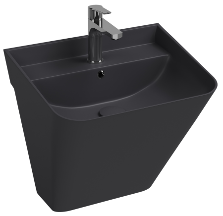 Раковина ISVEA Sott'Aqua подвесная 500*420*515 1 цвет антрацит матовый 10SQ37002SV-2C