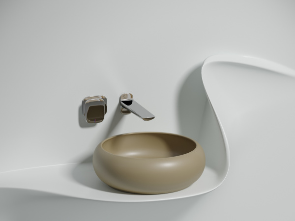 Умывальник чаша накладная круглая Ceramicanova Element 360*360*120мм, Капучино матовый, CN6050MC