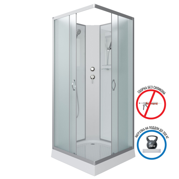 Душевая кабина Niagara Classic NG-2510-14LF (120х80х215) высокий поддон(40см),стекло тонированное