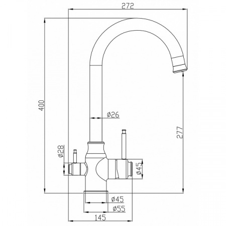 Смеситель для мойки ZorG Steel Hammer SH 763 CR