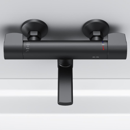 F85A50022 X-Joy, Смеситель для ванны и душа AM.PM с термостатом, черный