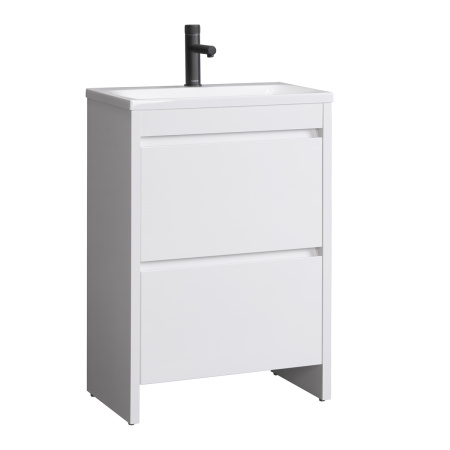 Тумба под умывальник Belux Мадрид напольная 60-02, белый глянцевый