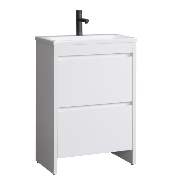 Тумба под умывальник Belux Мадрид напольная 60-02, белый глянцевый