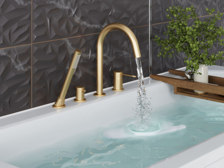 Смеситель на борт ванны TIMO Saona 2320/17Y, матовое золото