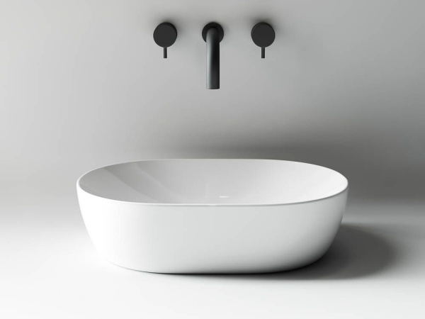 Умывальник чаша накладная овальная Ceramicanova Element 480*350*130мм, Белый, CN5010
