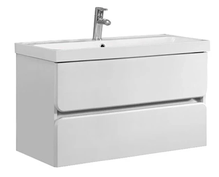 Тумба под умывальник Belux Париж НП 80-02  Белый глянцевый