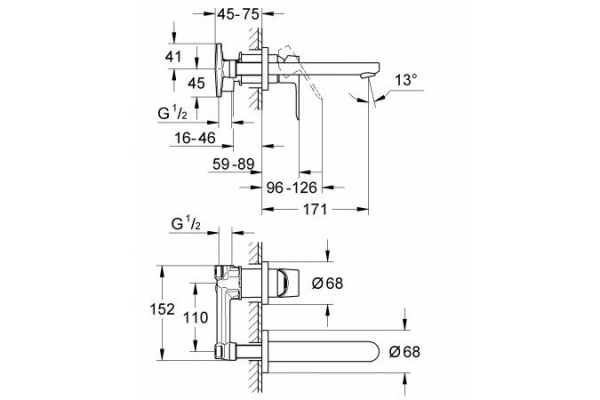 Смеситель для умывальника Grohe BauLoop 20289000