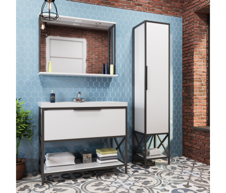 Тумба под раковину Фостер 100 MIXLINE Бруклин-100 белый (543947)