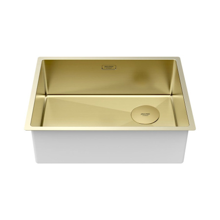 Мойка Paulmark NEXT-SKEW 58 UNI PM885844-LG 440х580х200 мм, нержавеющая сталь, светлое золото