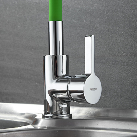 Смеситель для мойки с гибким изливом Ledeme Rainbow L4898-5