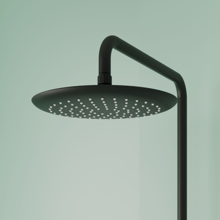 Душевая стойка SANCOS Game для душа с термостатическим смесителем, верхним и ручным душем, цвет черный матовый, арт. SC3002MB