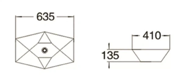 Раковина SantiLine SL-1059 65х42 белая