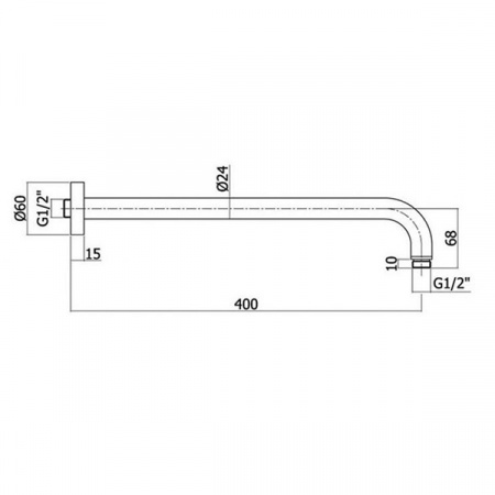 Кронштейн для верхнего душа Paffoni Light ZSOF034CR