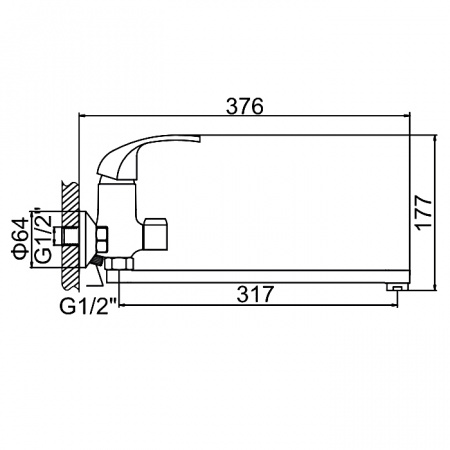 Смеситель для ванны Ledeme H35 L2235