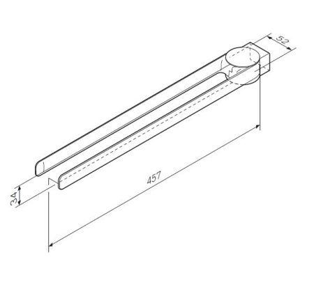 Двойная вешалка-вертушка для полотенец AM.PM Inspire 2.0 A50A32600 40 см