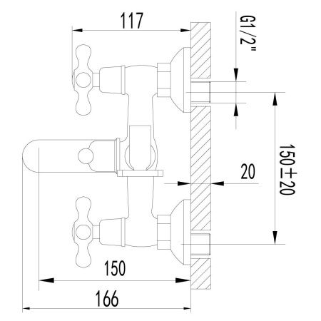 Смеситель Lemark Standard LM2102C для ванны