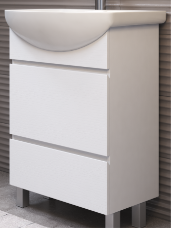 Тумба под раковину напольная VIGO Wing tn.WIN.BAL.60.2Y белый, 60 см