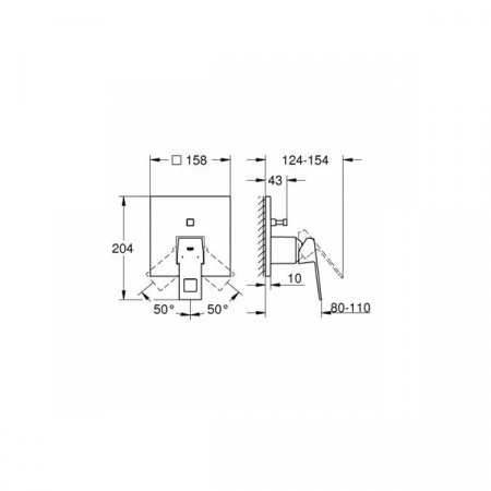 Смеситель скрытого монтажа Grohe Eurocube 24062000