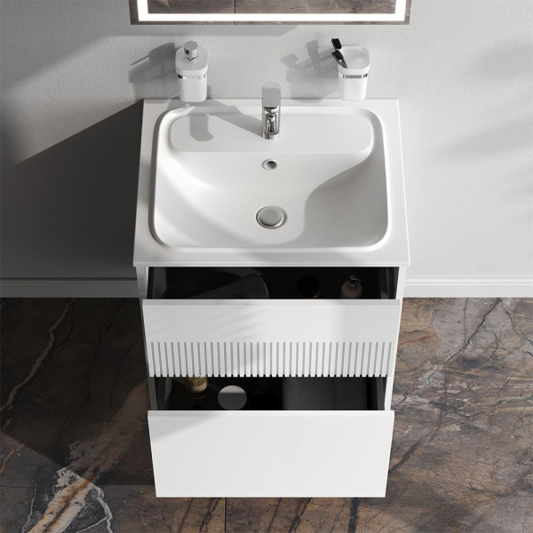 M8FFUX0602WM Func База под раковину AM.PM (push-to-open), 60 см, цвет белый матовый