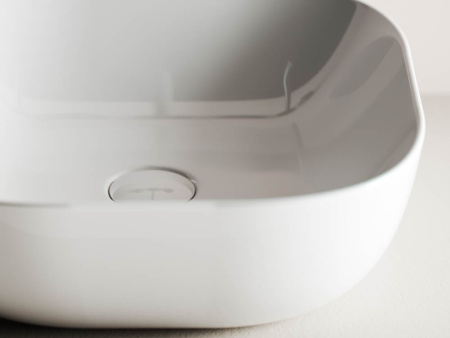 Умывальник чаша накладная квадратная Ceramicanova Element 425*425*145мм, Белый, CN6010