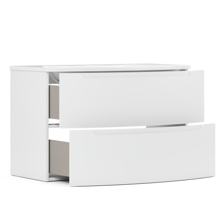 Тумба под умывальник Belux подвесная Ганновер 90-02, белый глянцевый