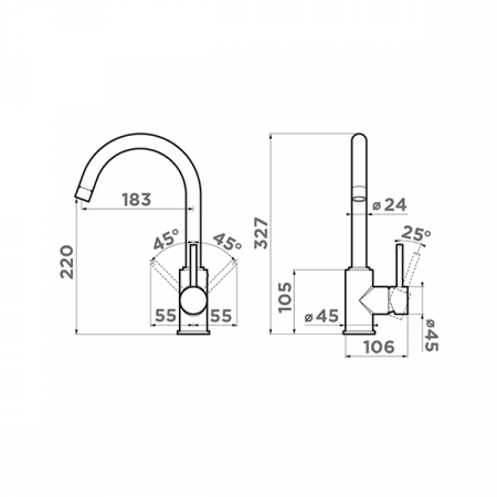 Смеситель для мойки Omoikiri Shinagawa-WH 4994108